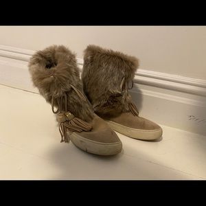 Tory Burch fur boot sneakers
